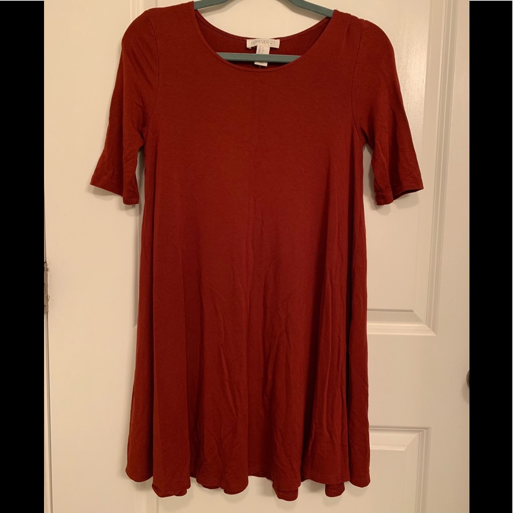 Forever21 Burgundy Flowy Dress